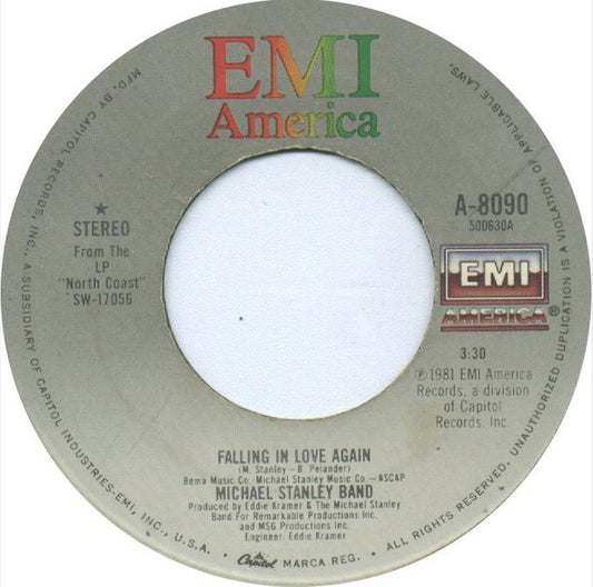 Michael Stanley Band - Falling In Love Again / Does It Hurt (7" Single)