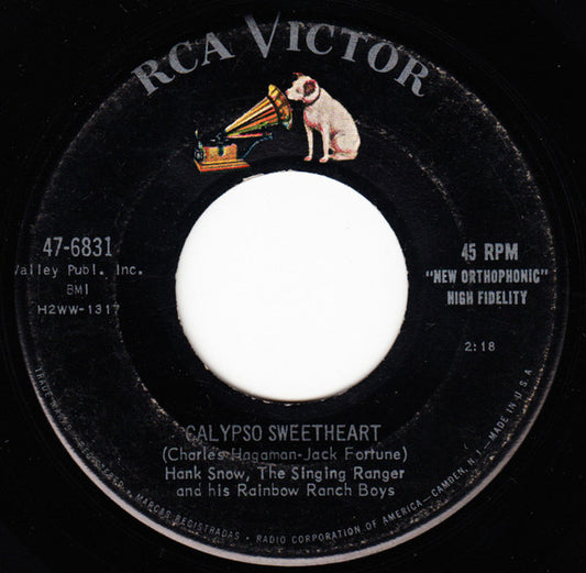 Hank Snow And His The Rainbow Ranch Boys - Calypso Sweetheart