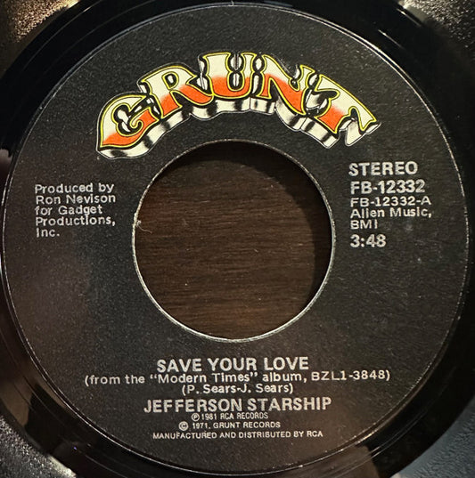 Jefferson Starship - Save Your Love (7" Single)