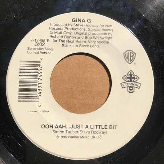 Gina G - Ooh Aah... Just A Little Bit (7" Single, White vinyl)