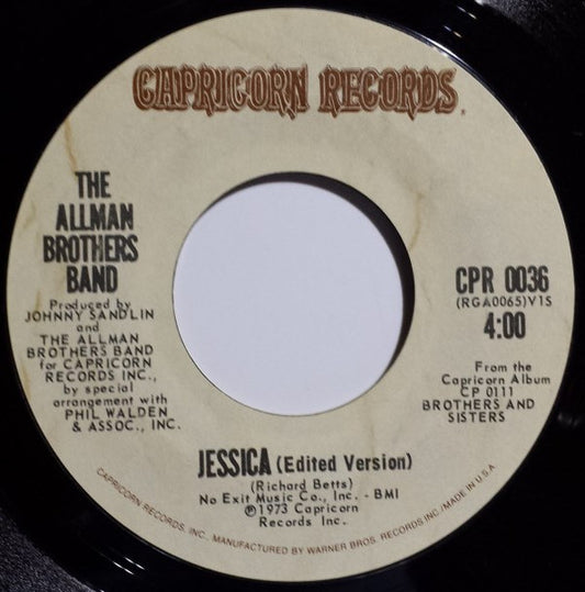 The Allman Brothers Band - Jessica (7" Single)