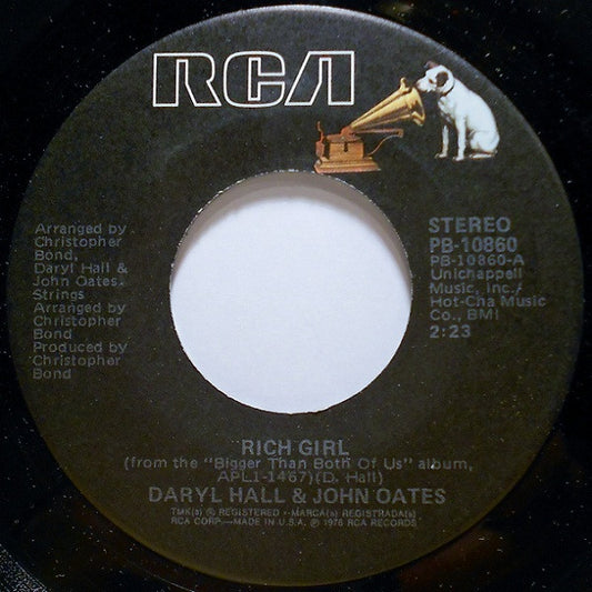 Daryl Hall & John Oates - Rich Girl (7" Single)