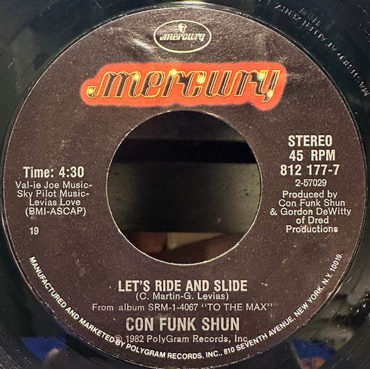 Con Funk Shun - You Are The One / Let's Ride And Slide (7" Single)