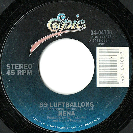 Nena - 99 Red Balloons / 99 Luftballons (7" Single)