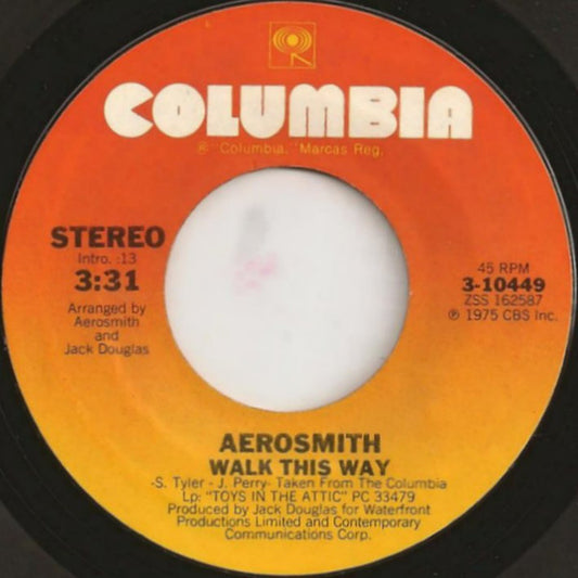 Aerosmith - Walk This Way (7" Single)