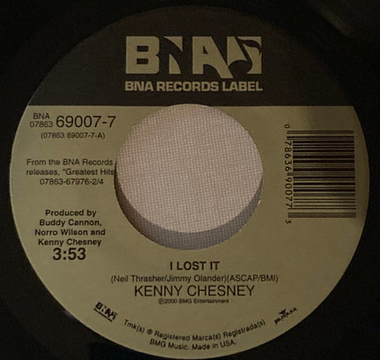 Kenny Chesney - I Lost It / The Tin Man (7" Single)