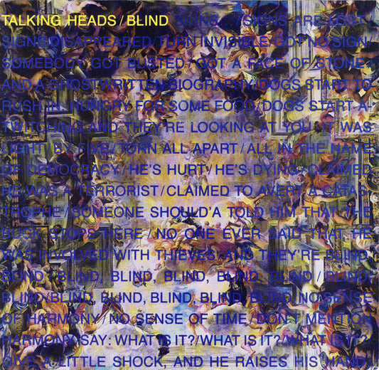 Talking Heads - Blind (7" Single)