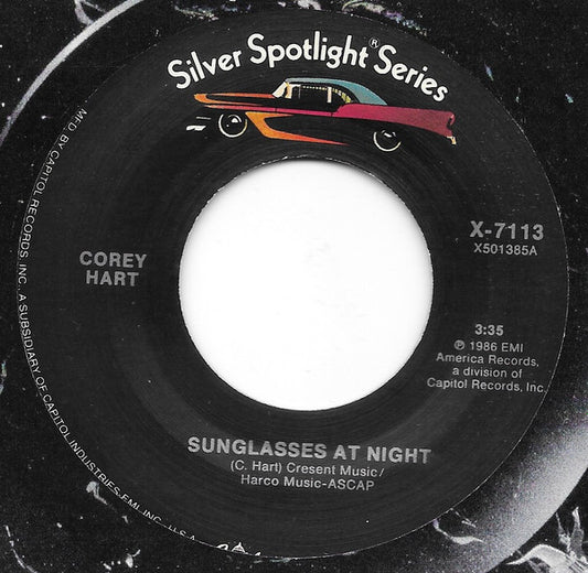 Corey Hart - Sunglasses At Night (7" Single)