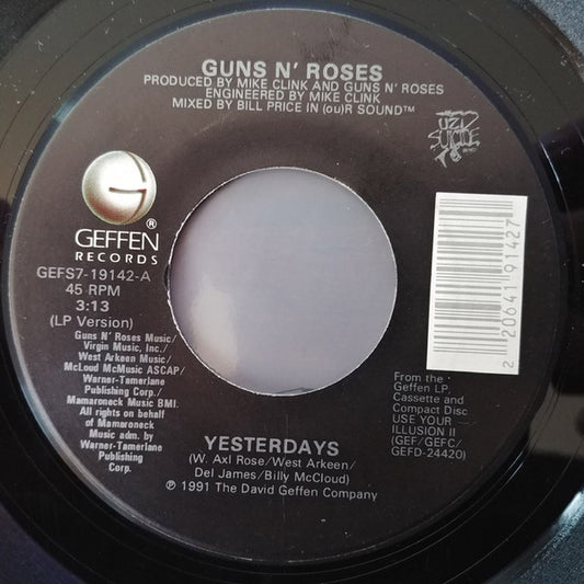 Guns N' Roses - Yesterdays (7" Single)