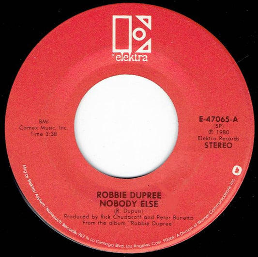 Robbie Dupree - Nobody Else (7" Single)