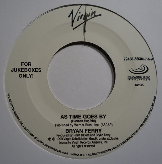 Bryan Ferry - As Time Goes By / Falling In Love Again (7" Single)