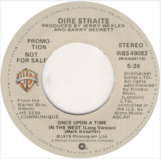 Dire Straits - Once Upon A Time In The West (7" Single, Promo)