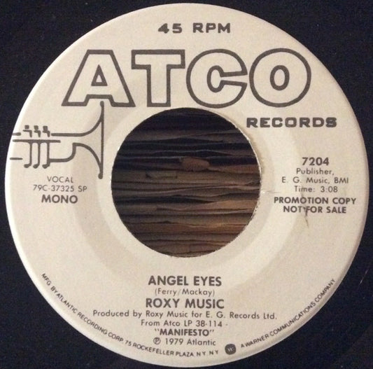 Roxy Music - Angel Eyes (7" Single, Promo)