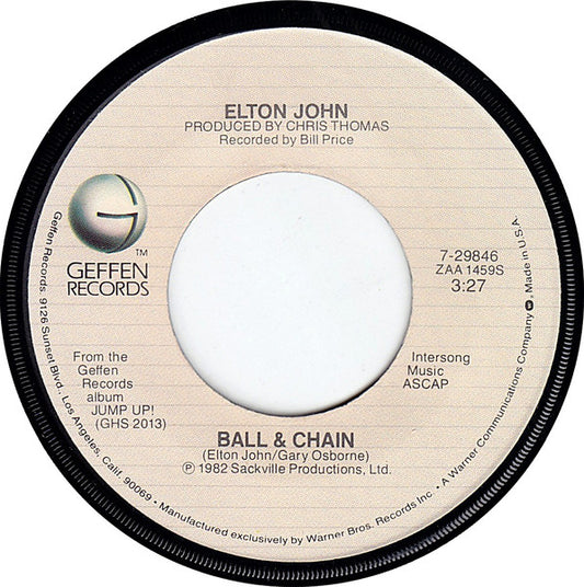 Elton John - Ball & Chain (7" Single)