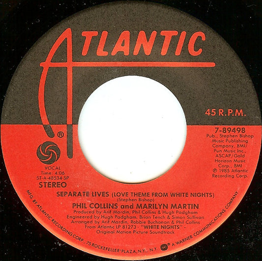 Phil Collins And Marilyn Martin - Separate Lives (From White Nights)