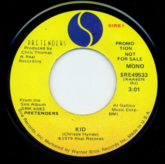 The Pretenders - Kid (7" Single, Promo)