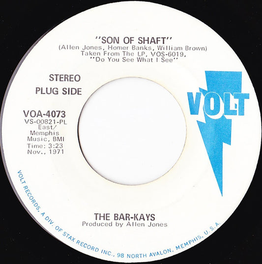 Bar-Kays - Son Of Shaft (7", Single, Promo)