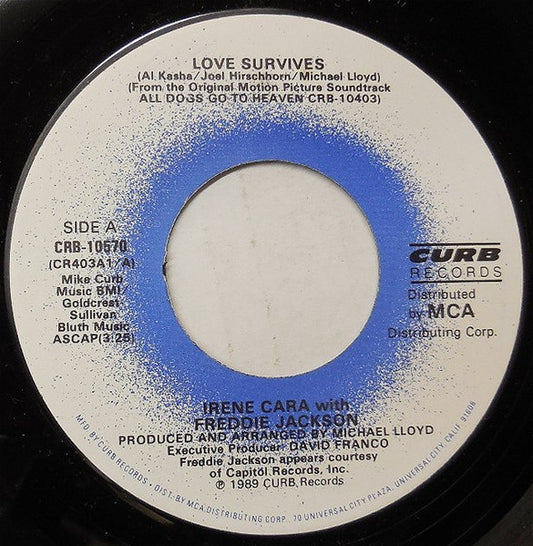 Irene Cara W/ Freddie Jackson - Love Survives (7" Single)