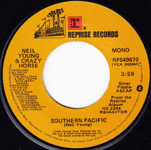 Neil Young & Crazy Horse - Southern Pacific / Motor City (7" Single)