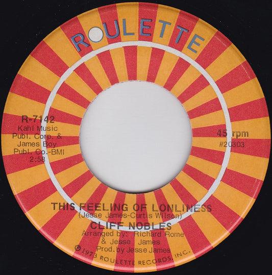 Cliff Nobles - This Feeling Of Lonliness (7" Single)