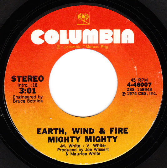 Earth, Wind & Fire - Mighty Mighty / Drum Song (7" Single)