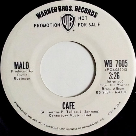 Malo - Cafe / Peace (7" Single, Promo)