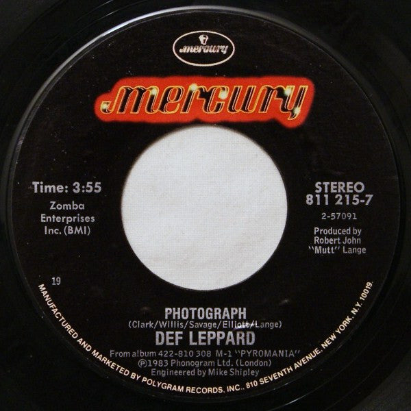 Def Leppard - Photograph (7" Single)
