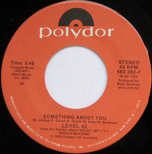Level 42 - Something About You (7" Single)