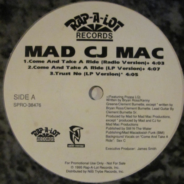 Mad CJ Mac - Come And Take A Ride (12" Single, Promo)