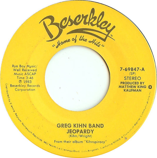 Greg Kihn Band - Jeopardy (7" Single)