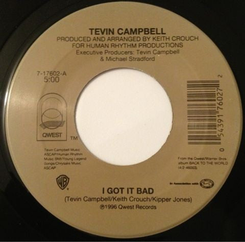 Tevin Campbell - I Got It Bad / Back To The World (7" Single)