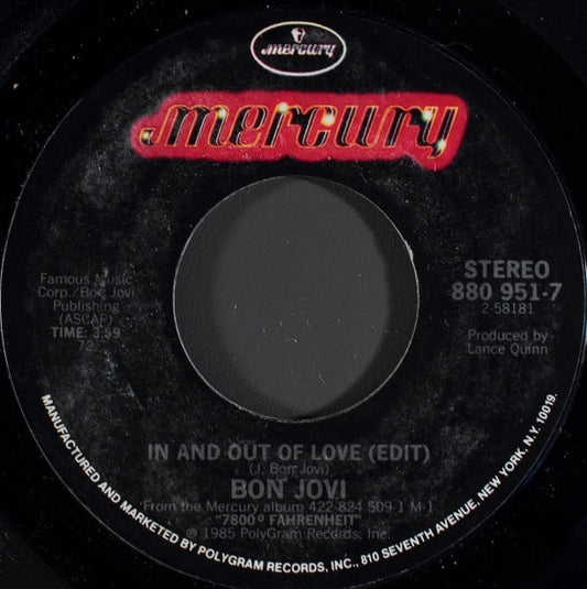 Bon Jovi - In And Out Of Love (7" Single)