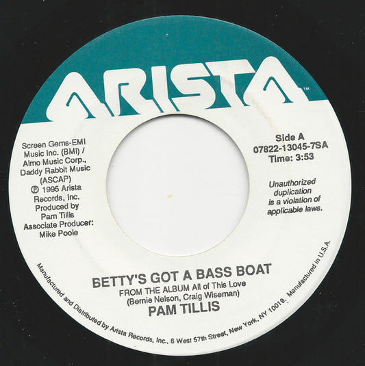 Pam Tillis - Betty's Got A Bass Boat (7" Single)