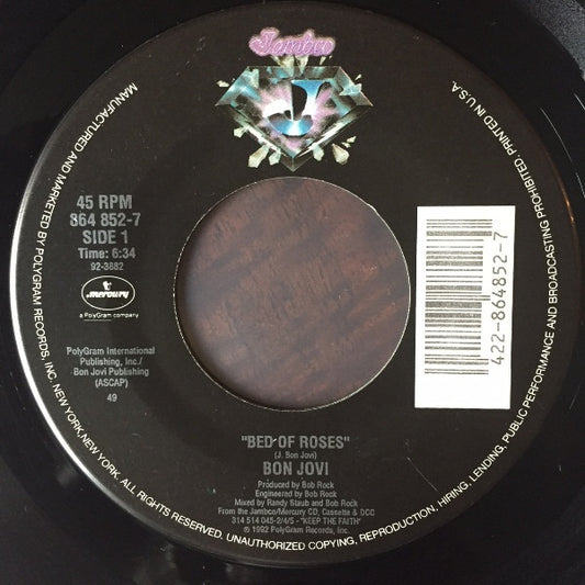 Bon Jovi - Bed Of Roses (7" Single)
