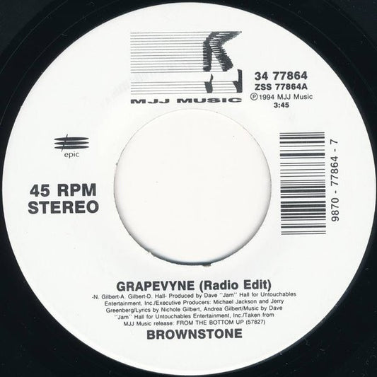 Brownstone - Grapevyne / If You Love Me (7" Single)
