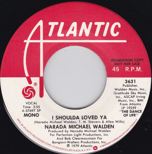 Narada Michael Walden - I Shoulda Loved Ya (7" Single, Promo)
