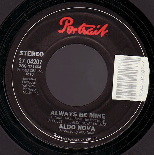Aldo Nova - Always Be Mine (7" Single)