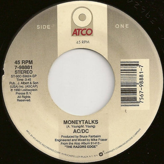 AC/DC - Moneytalks (7" Single)
