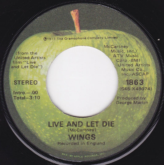 Wings - Live And Let Die (7" Single)