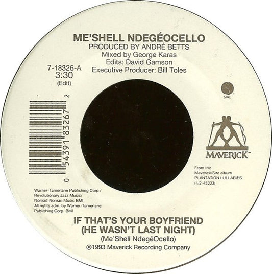 Me'Shell NdegeOcello - If That's Your Boyfriend (7" Single)