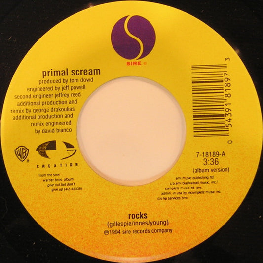 Primal Scream - Rocks (7" Single)