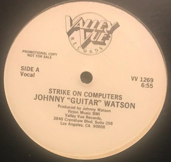 Johnny Guitar Watson - Strike On Computers (12" Single, Promo)