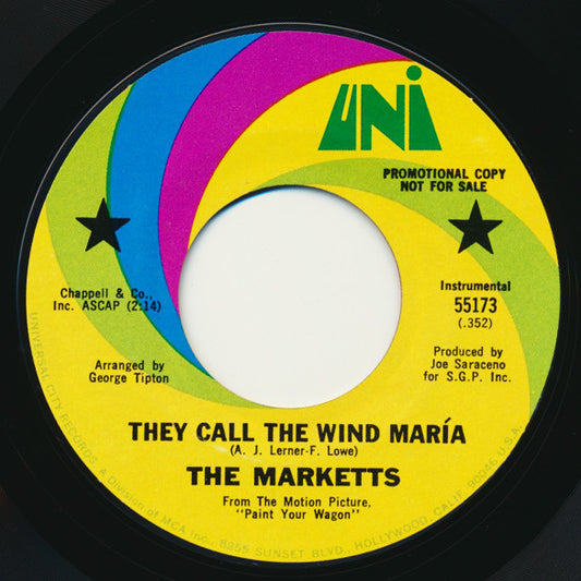 The Marketts - They Call The Wind Maria / The Undefeated (7" Single, Promo)