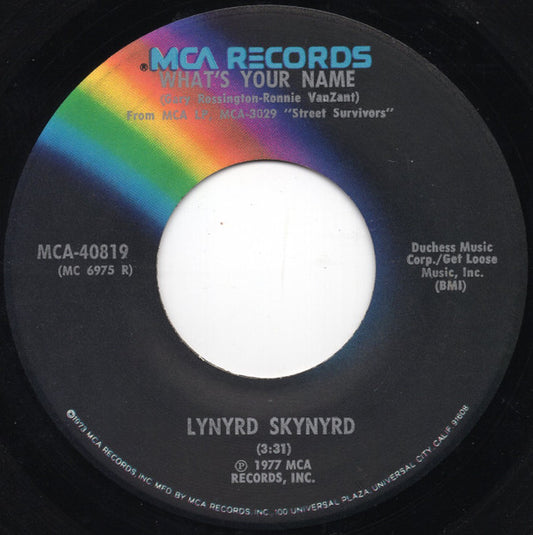 Lynyrd Skynyrd - What's Your Name (7" Single)