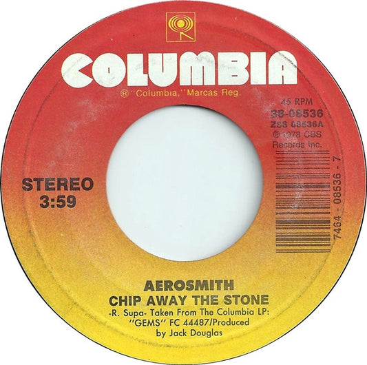 Aerosmith - Chip Away The Stone (7" Single)
