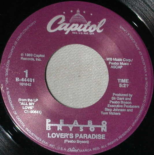 Peabo Bryson - Lover's Paradise / All My Love (7" Single)