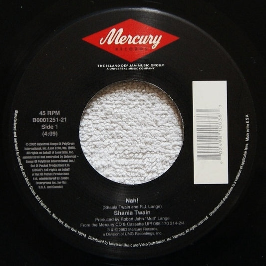Shania Twain - Nah! (7" Single)