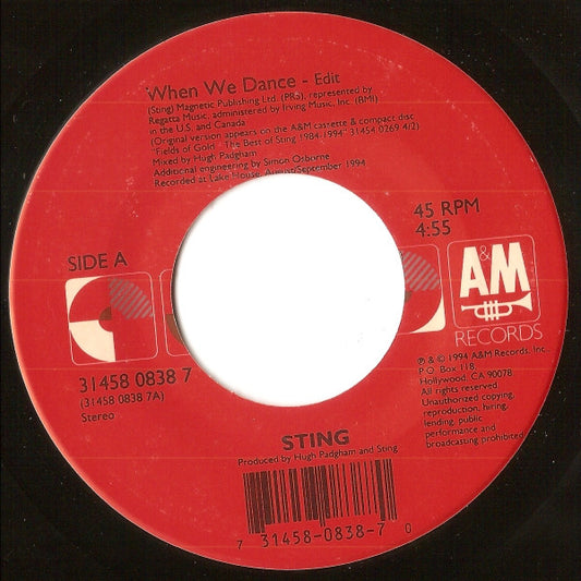 Sting - When We Dance (7" Single)