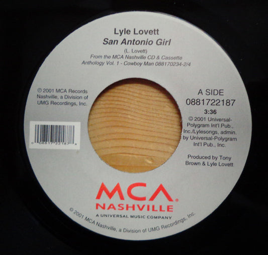 Lyle Lovett - San Antonio Girl (7" Single)