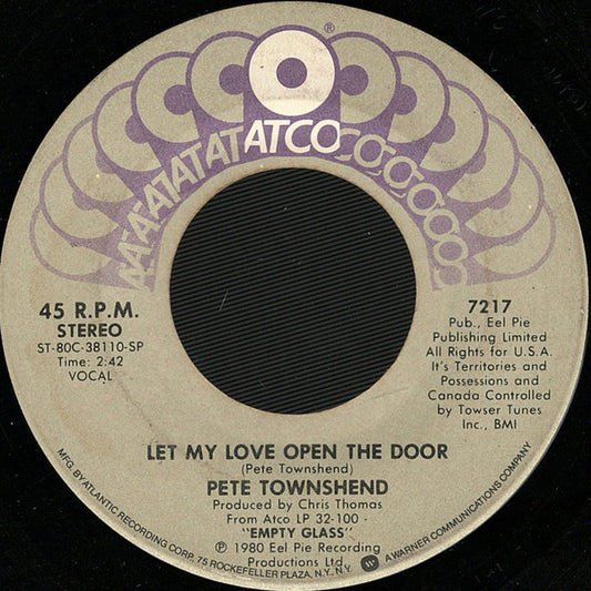 Pete Townshend - Let My Love Open The Door (7" Single)